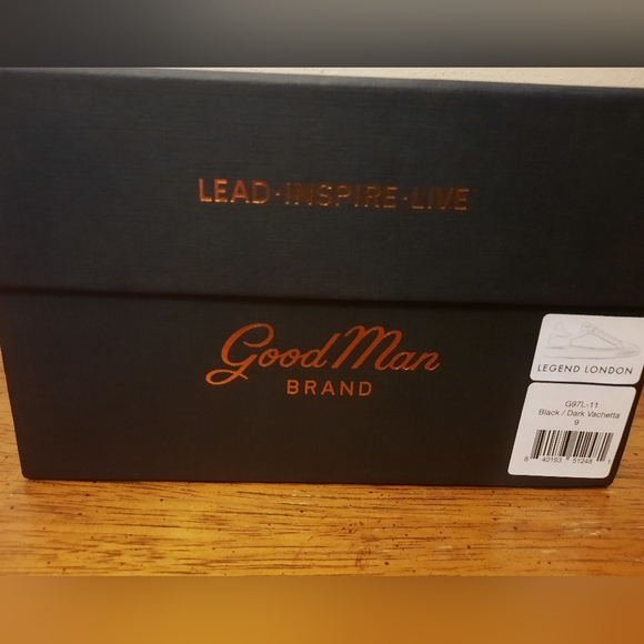 NIB GOODMAN BRAND LEGEND LONDON SNEAKER Men's ONLY SIZE 10 Black / Dark Vachetta - Picture 6 of 15